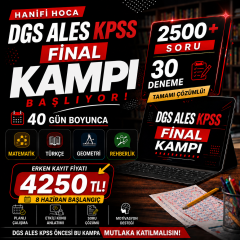 ALES KPSS DGS Kampı 2026 | Hanifi Hoca 40 Günlük Final Kampı | DGS 7 ve 27 Dereceleri Bu Kamptan Çıktı! Başlangıç 8 Haziran
