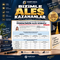 ALES Online Kurs 2027 | 1200 Saat Canlı Ders | Hanifi Hoca - 15 Kitap + 30 Deneme