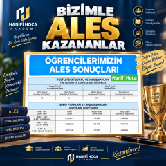 ALES Online Kurs 2027 | 1200 Saat Canlı Ders | Hanifi Hoca - 15 Kitap + 30 Deneme