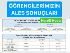 Hanifi Hoca ALES 2026 – Türkiye Geneli Deneme Sınavı Sonuçları