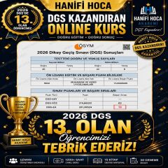 DGS Online Kurs 2027 | 1200 Saat Canlı Ders, 15 Kitap, 30 Deneme + Rehberlik ve Düzenli Takip