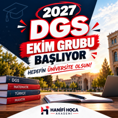 DGS Online Kurs 2027 | 1200 Saat Canlı Ders, 15 Kitap, 30 Deneme + Rehberlik ve Düzenli Takip (Tüm Dersler Paketi) EKİM GRUBU