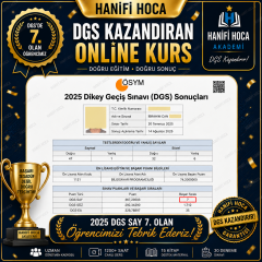 DGS Online Kurs 2027 | 1200 Saat Canlı Ders, 15 Kitap, 30 Deneme + Rehberlik ve Düzenli Takip