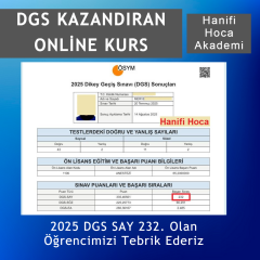 DGS Online Sayısal Yetenek Kursu 2027 | (Temel ve İleri Matematik)