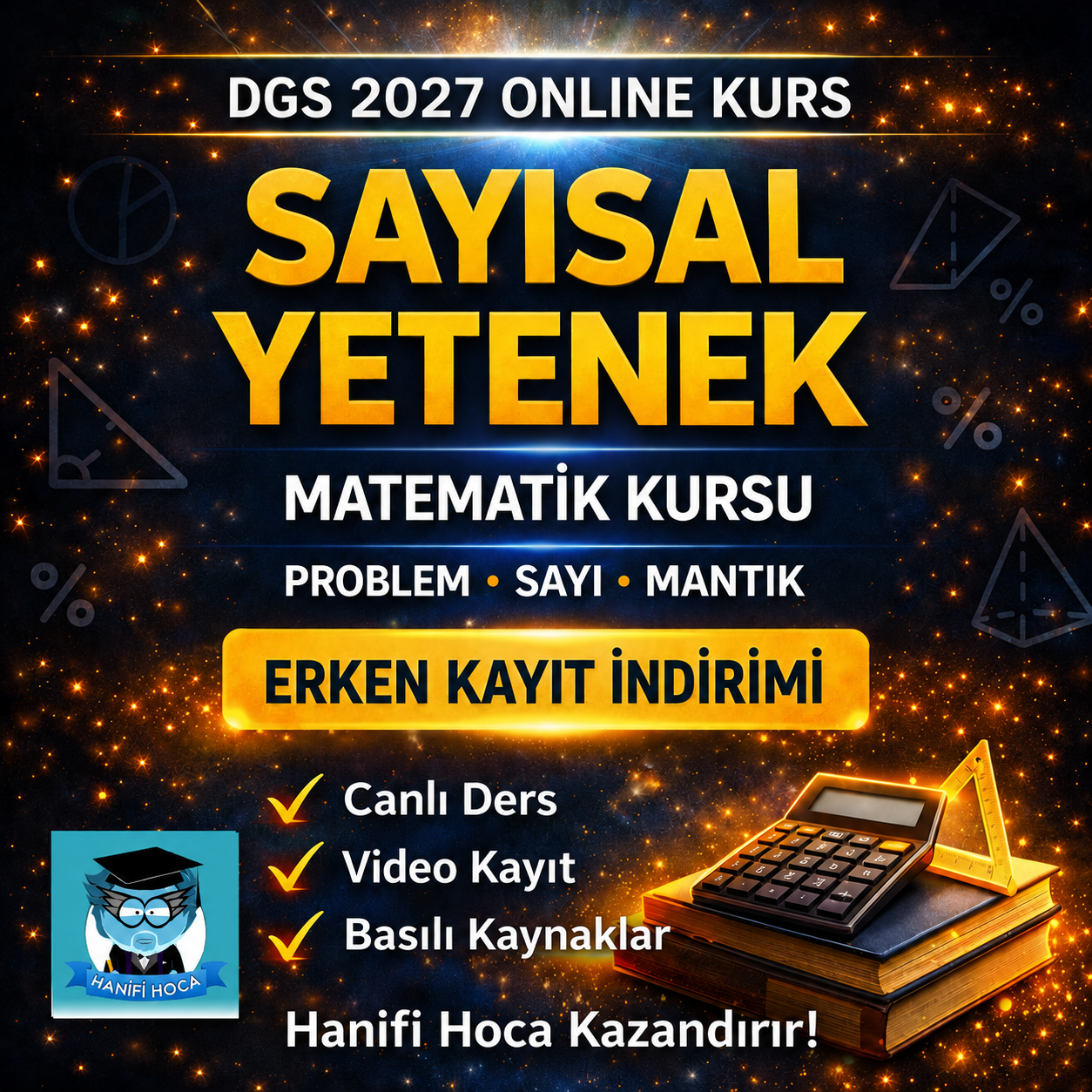 DGS Online Sayısal Yetenek Kursu 2027 | (Temel ve İleri Matematik)