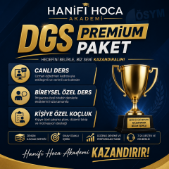 2027 DGS Canlı Kurs - Online DGS Kursu (Premium Paket + Kişiye Özel Koçluk Sistemi)