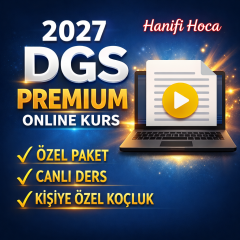 2027 DGS Canlı Kurs - Online DGS Kursu (Premium Paket)