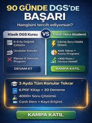 2026 DGS Üç Aylık Full Tekrar Kampı | 6 PDF Kitap ve 20 Deneme