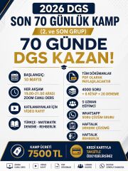 2026 DGS Son 70 Günlük Tekrar Kampı | 6 PDF Kitap 20 Deneme (2. ve Son Grup) GEÇ KALMA!