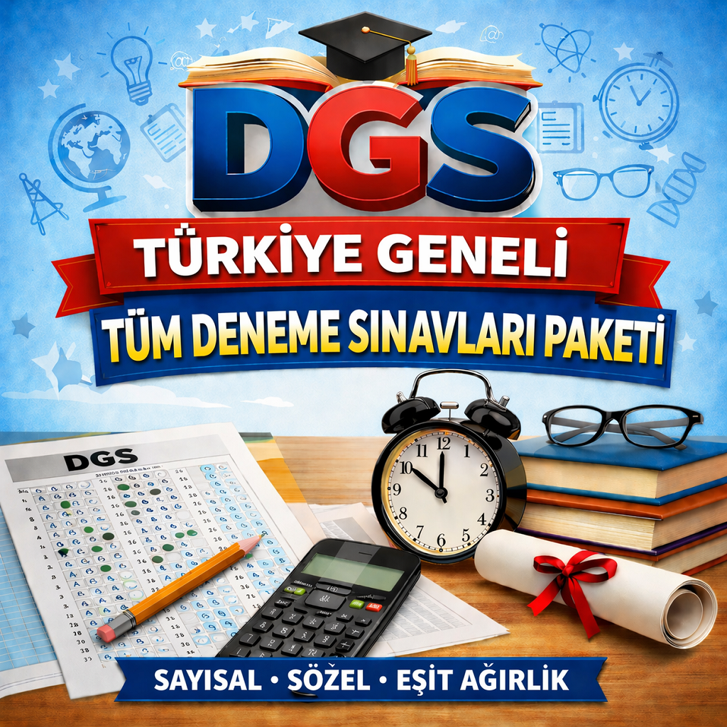2026 DGS TÜRKİYE GENELİ DENEME SINAVLARI PAKETİ (10 PDF DENEME)